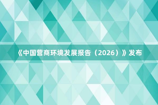 《中国营商环境发展报告（2026）》发布